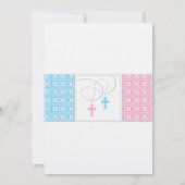 Taufe für Junge und Mädchen Einladung (Rückseite)