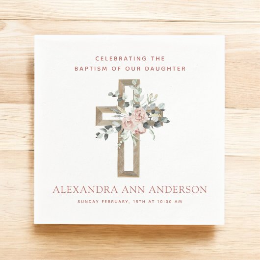 Taufe für Mädchen Christlich Serviette