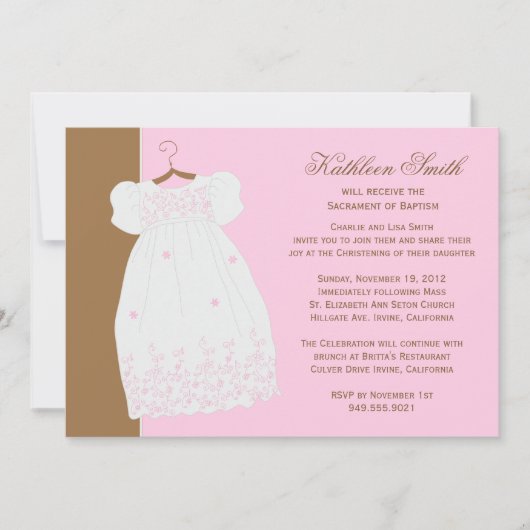 Taufe für Mädchen Einladung (Vorderseite)