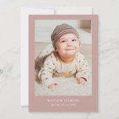 Taufe für Minimalistisches und einfaches Foto Einladung (Rückseite)