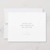 Taufe für sein modernes Minimalistisches Foto Dankeskarte (Rückseite)