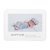 Taufe für sein modernes Minimalistisches Foto Magnet (Horizontal)