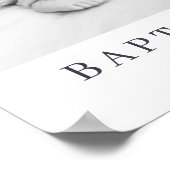 Taufe für sein modernes Minimalistisches Foto Poster (Ecke)