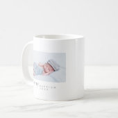 Taufe für seinen modernen Minimalistischen Foto Kaffeetasse (Vorderseite Links)