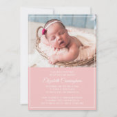 Taufe für sie | Moderne, einfache Rahmen Einladung (Vorderseite)