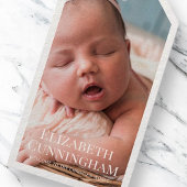 Taufe für sie | Modernes und einfaches Foto Geschenkanhänger