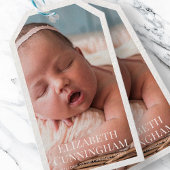 Taufe für sie | Modernes und einfaches Foto Geschenkanhänger