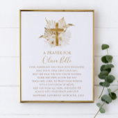 Taufe Gebet Sign Boho Neutral Floral getrocknete P Fotoplatte