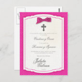 Taufe, Geburtstag, Quinceañera, Heiligtum Postkarte (Vorne/Hinten)