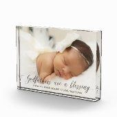 Taufe Geschenk für Godvater Einfache moderne Schri Fotoblock (Rechts)