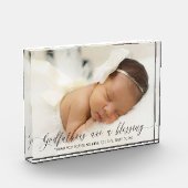 Taufe Geschenk für Godvater Einfache moderne Schri Fotoblock (Links)