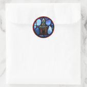 Taufe Gestaltete Glaskunst Runder Aufkleber (Tasche)