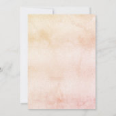 Taufe Girl boho Pampas Gras Rose Rosa Einladung (Rückseite)