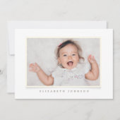 Taufe Girl | Einfaches und modernes Foto Einladung (Vorderseite)