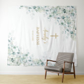 Taufe Girl Hintergrund - Grüne Eukalyptus Wandteppich (Beispiel (Horizontal))