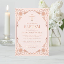 Taufe Girl Rose Rosa Rosa Vintages Elegantes