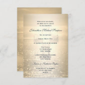 Taufe Goldenes Kreuz Einladung (Vorne/Hinten)