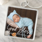 Taufe Gott segne Einfache Elegante Modernes Baby F Schlüsselanhänger