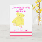 Taufe Gratulationen Girl Name Front Karte (Gelbe Blume)