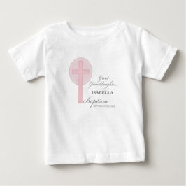 Taufe Große Enkeltochter Pink Lace Personalisiert Baby T-shirt