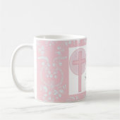 Taufe Großtochter Pink Lace Personalisiert Kaffeetasse (Links)