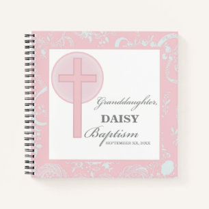 Taufe Großtochter Pink Lace Personalisiert Notizblock