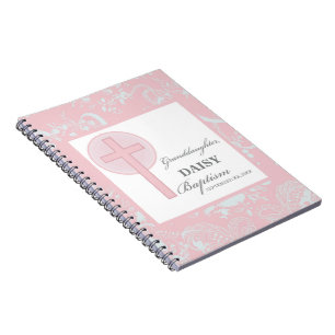 Taufe Großtochter Pink Lace Personalisiert Notizblock
