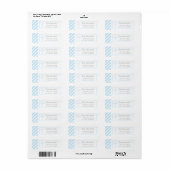 Taufe, heilige Kommune | Blue Cross Address Label (Vorne)