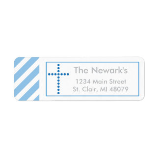 Taufe, heilige Kommune | Blue Cross Address Label