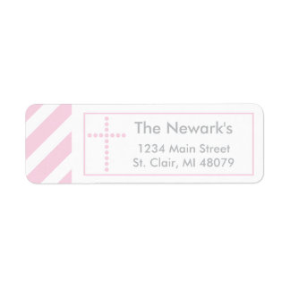 Taufe, heilige Kommune | Pink Cross Address Label