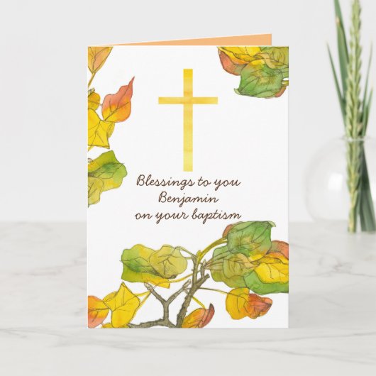 Taufe Herzlichen Glückwunsch Mark Bible Verse Chri Karte (Vorderseite)