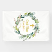 Taufe Hintergrund Dekorationen Mädchen Junge Gott  Banner (Horizontal)