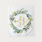 Taufe Hintergrund Dekorationen Mädchen Junge Gott  Wandteppich (Vorderseite)