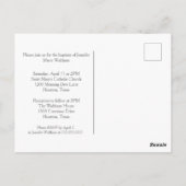 Taufe Hübsche Lila Blumenwasser Einladung Postkarte (Rückseite)