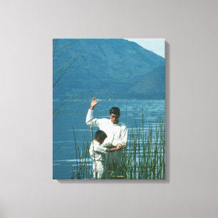 Taufe im Atitlan-See™ Version 2 LDS Kunstposter Leinwanddruck