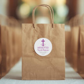 Taufe im Spanisch Simple Bautizo Cross und in den  Runder Aufkleber