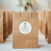 Taufe im Spanisch Simple Bautizo Cross und in den  Runder Aufkleber