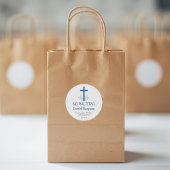 Taufe im Spanisch Simple Bautizo Cross und in den  Runder Aufkleber