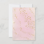 Taufe IMITATE Glitzer und rosa Aquarell Einladung (Rückseite)