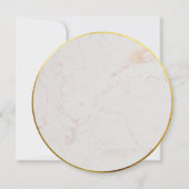Taufe Imitate Goldfussmarble Kalligraphie Runde Einladung (Rückseite)