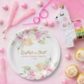 Taufe in Christ Pink Floral Custom Taptisse Pappteller (Party)