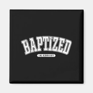 Taufe in christlichem Zitat _ Jesus abgewaschen Ba Magnet