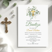 Taufe in den spanischen Niedlichen Aquarell-Grünen Einladung
