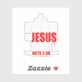 Taufe in Jesus Name handelt 238 Taufe Jesus nur Aufkleber (Blatt)