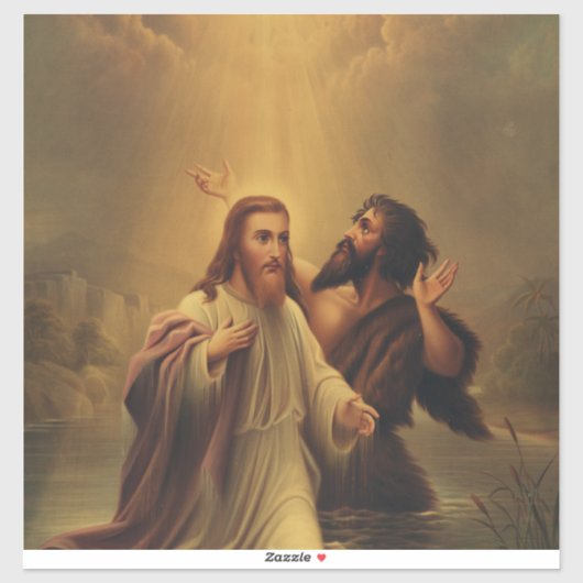 Taufe Jesu Christi Aufkleber (Blatt)