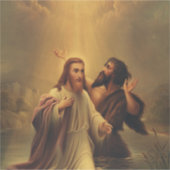 Taufe Jesu Christi Aufkleber (Vorderseite)