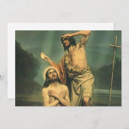 Taufe Jesu Christi durch Johannes den Täufer Einladung (Vorne/Hinten)