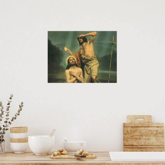 Taufe Jesu Christi durch Johannes den Täufer Poster (Küche)