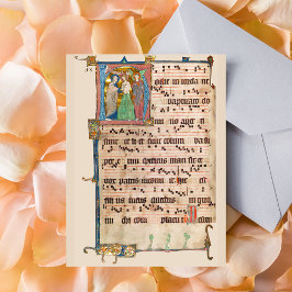 Taufe Jesu Christi Mittelalterliches Chant Manuskr Postkarte