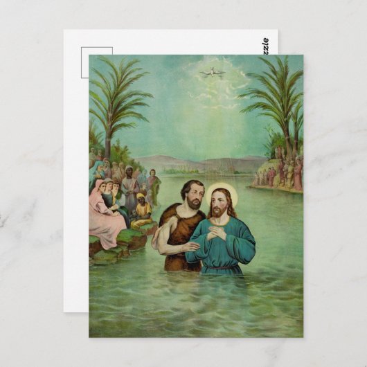 Taufe Jesu Christi Postkarte (Vorne/Hinten)